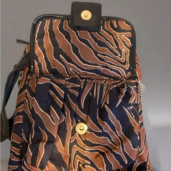 Franco Sarto Multi Color Striped Crossbody Bag Zipper Travel Pockets Purse - Picture 4 of 11